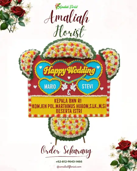 Papan Bunga Pernikahan Kumendung